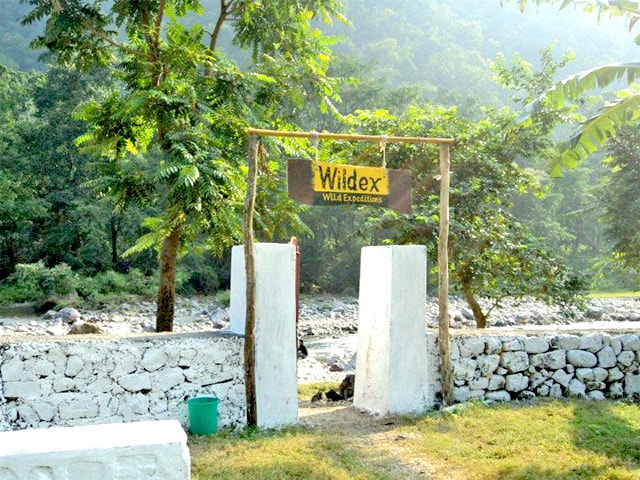 Entry gate towards the riverside from the camp